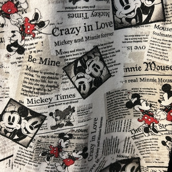 Women’s M Mickey newsprint sweatpants - Picture 2 of 4